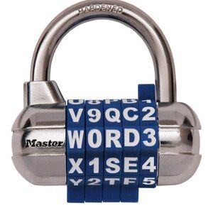 Masters Blue and Silver Word Lock